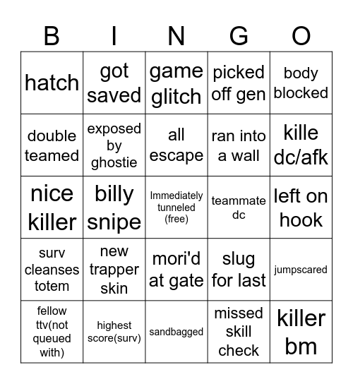 2v8 bingo Card