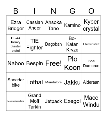STAR WARS DAY 2026! Bingo Card