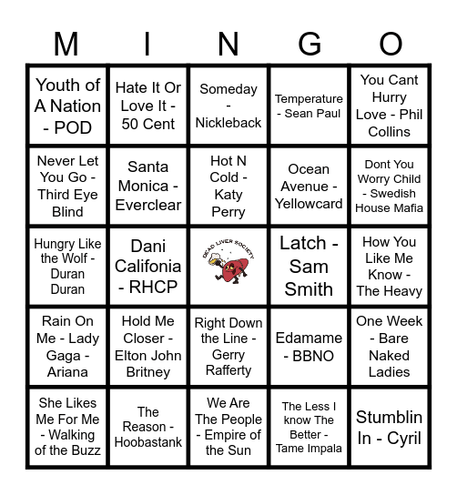 Road Trippin! Bingo Card