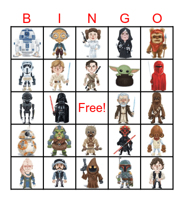STAR WARS BINGO Card