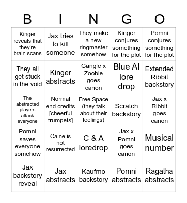 The Last Act Bingo Card