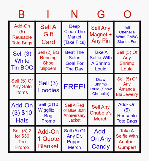 MARKET BINGO Card