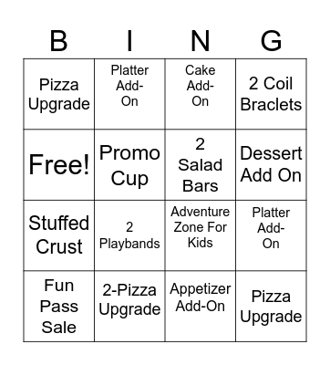 Cash Bingo Card
