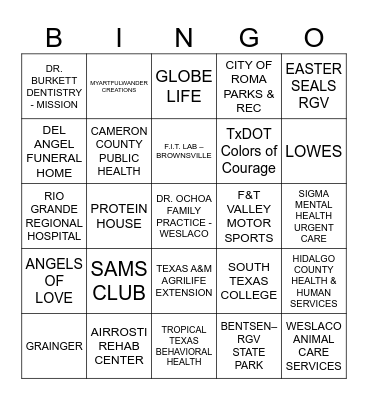 SAFETY & WELLNESS Bingo Card