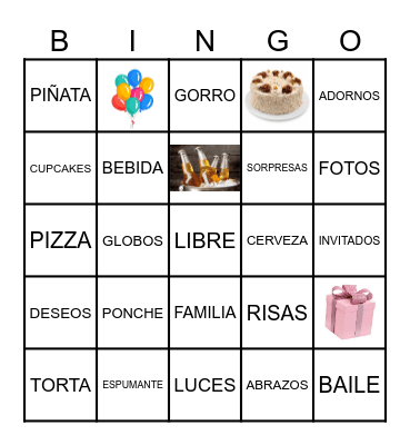 MI CUMPLEAÑOS 62 Bingo Card