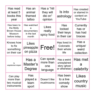BINGO Card
