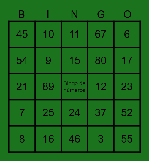 PAGALOGO Bingo Card