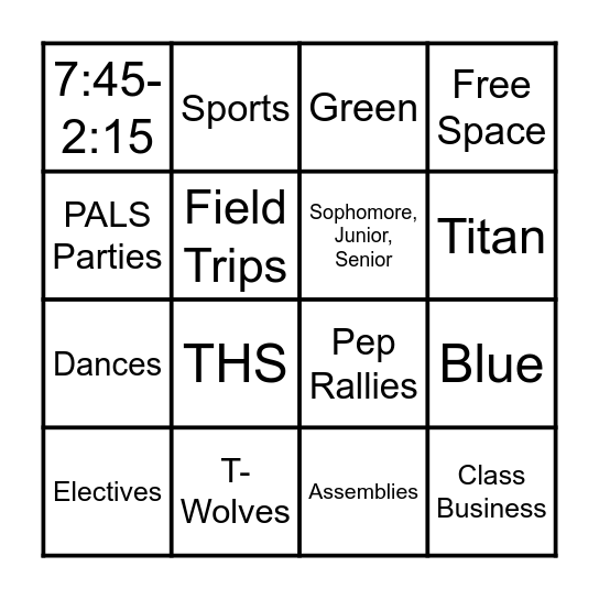 Timpanogos Bingo! Bingo Card
