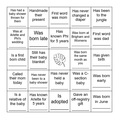 Find Someone Who... Bingo Card