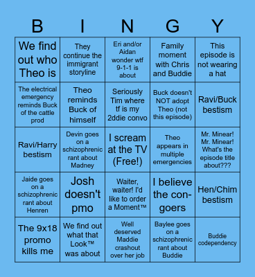 I GOT YOU BABE Bingo Card