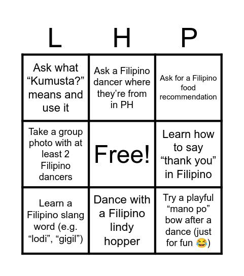 Joycee Little Game with Prizes! Bingo Card
