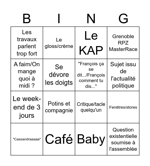 Marie-Lingo - 30/04/2026 Bingo Card