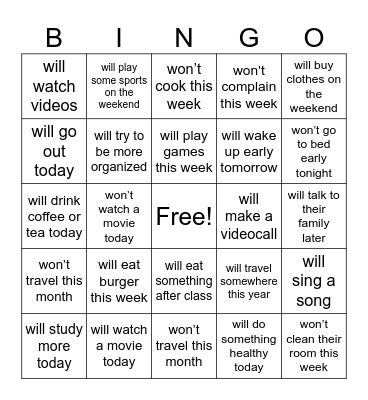 Find Someone Who Bingo Card