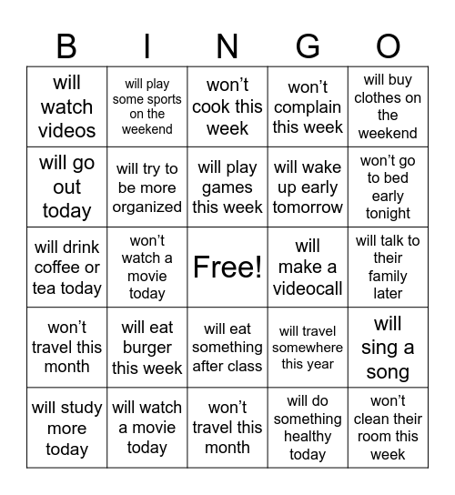 Find Someone Who Bingo Card