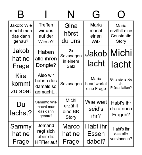 PMF Bingo Card