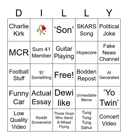 Instagram Reels Bingo Card