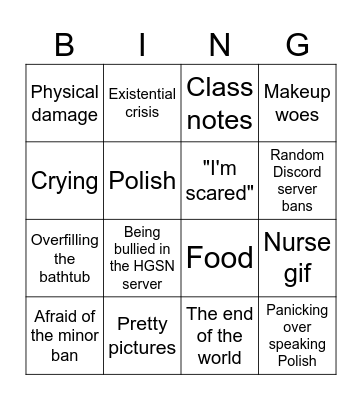 The Daily Life of Aglasis Bingo Card