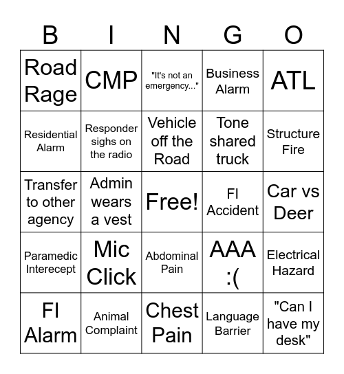 Special Guest Appearance Thursday Bingo Card