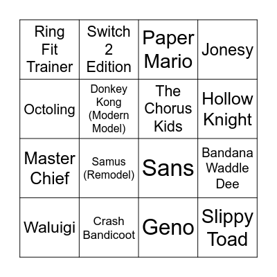 Smash 6 / Chris Bingo Card