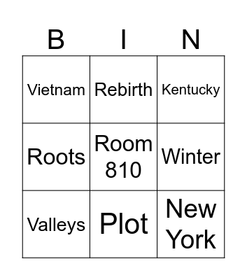 Geography Matters Bingo Card