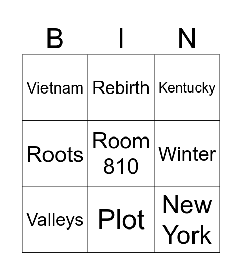 Geography Matters Bingo Card