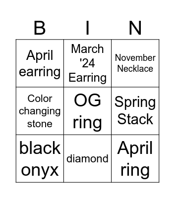BP Bingo Card
