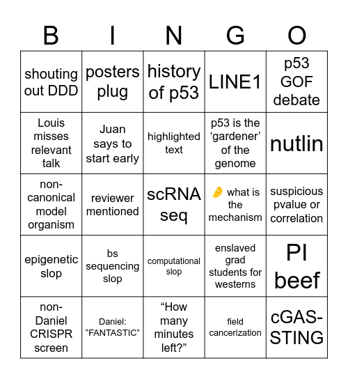 Boy, I Need Genetic Organisms Bingo Card