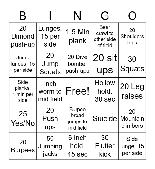 PT BINGO Card