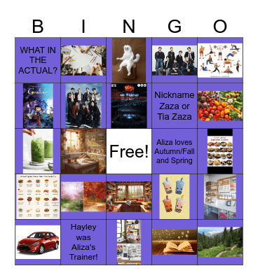 GET TO KNOW OUR ALIZA DAUTERMAN! Bingo Card