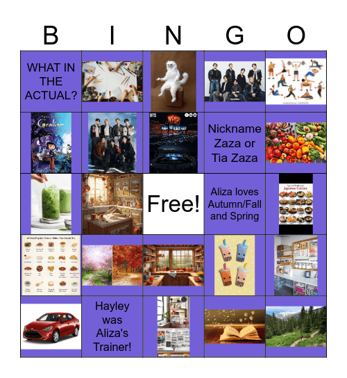 GET TO KNOW OUR ALIZA DAUTERMAN! Bingo Card