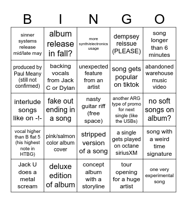 Bingo Card