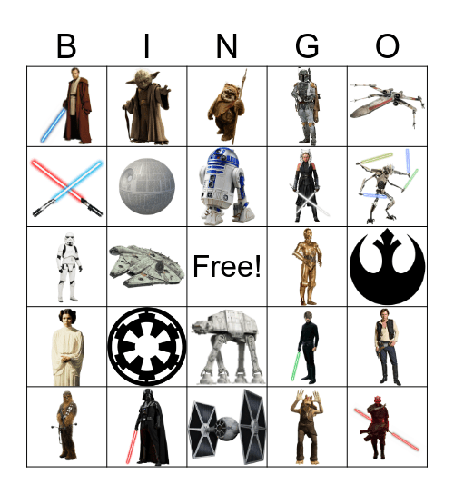 Star Wars Bingo 2 Bingo Card