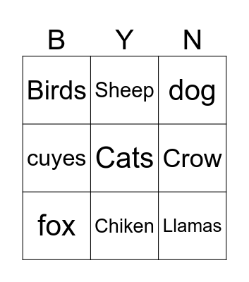 Bingo sin título Bingo Card