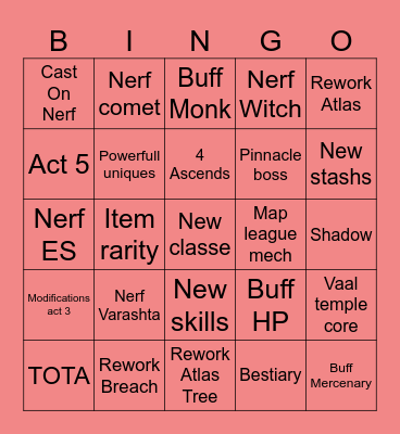 0.5 Madlax Bingo Card