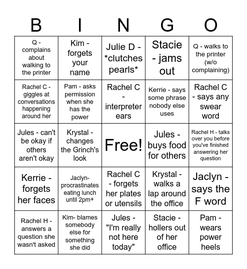 SSB BINGO Card