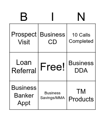 Small Business Week Bingo Card