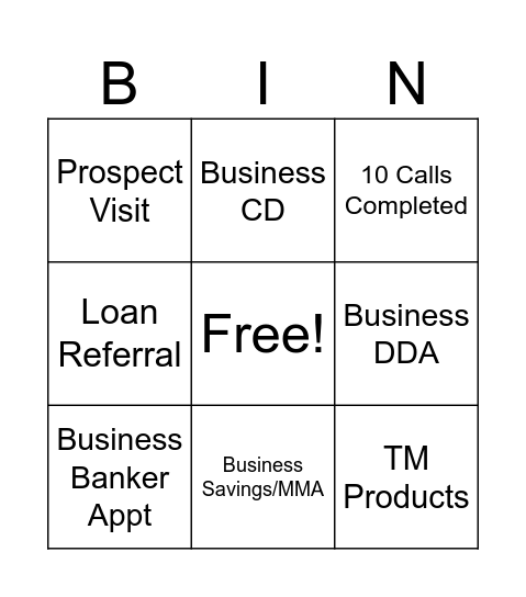 Small Business Week Bingo Card