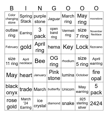 BP Bingo Card