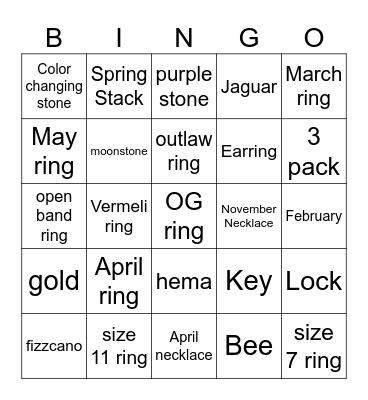 BP Bingo Card