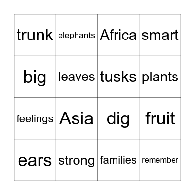 Bingo Card