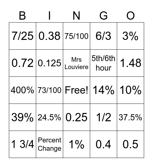 Bingo Card