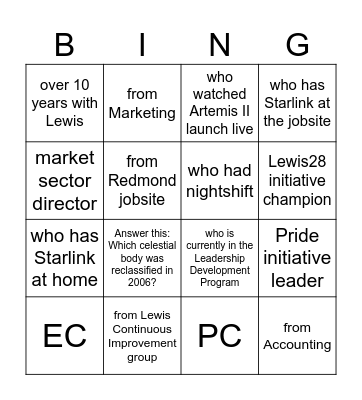 FIND SOMEONE... Bingo Card