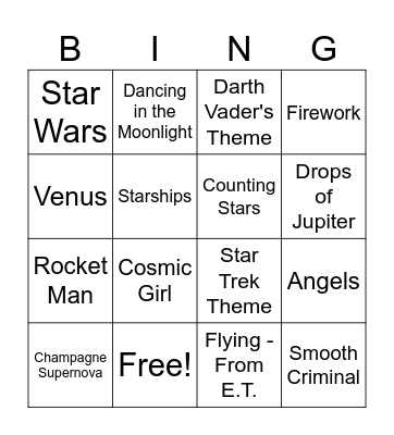 Musical Bingo May 2026 Bingo Card