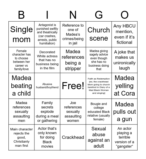 gerrie's bingo Card