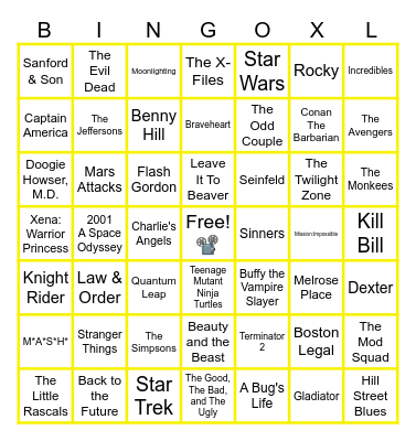 MUSIC BINGO at the Ann Arbor Eagles! 🎬Movie and TV Themes! 📺 Bingo Card