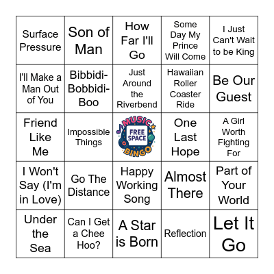 Disney Heroes! Bingo Card