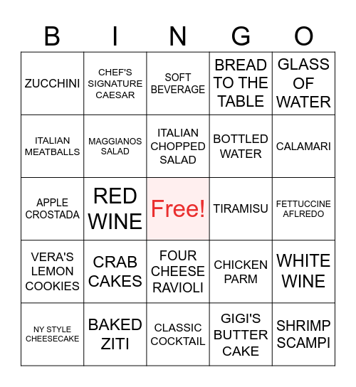 M A G G I A N O S Bingo Card