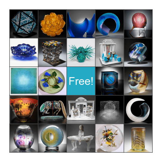 Imagine Museum's Glass Art Bingo Card