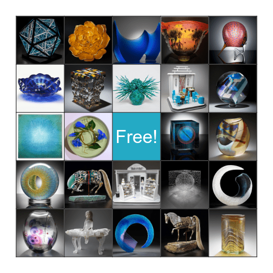 Imagine Museum's Glass Art Bingo Card