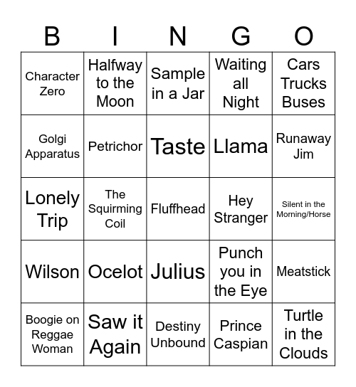 Trish’s 2026 Sphere Bingo Card